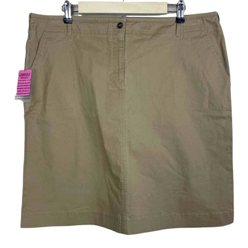 NWT Brook Taverner Womens/Ladies Austin Chino Skirt‎ 16R Tan